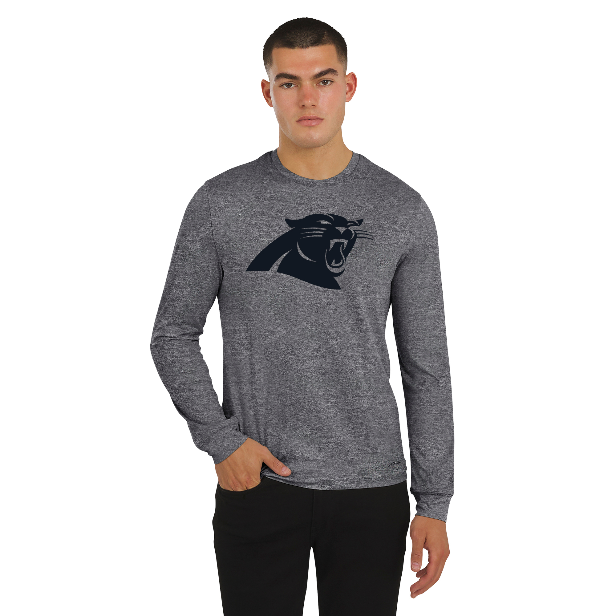 Men's J. Palmer  Black Carolina Panthers Four Down Long Sleeve T-Shirt