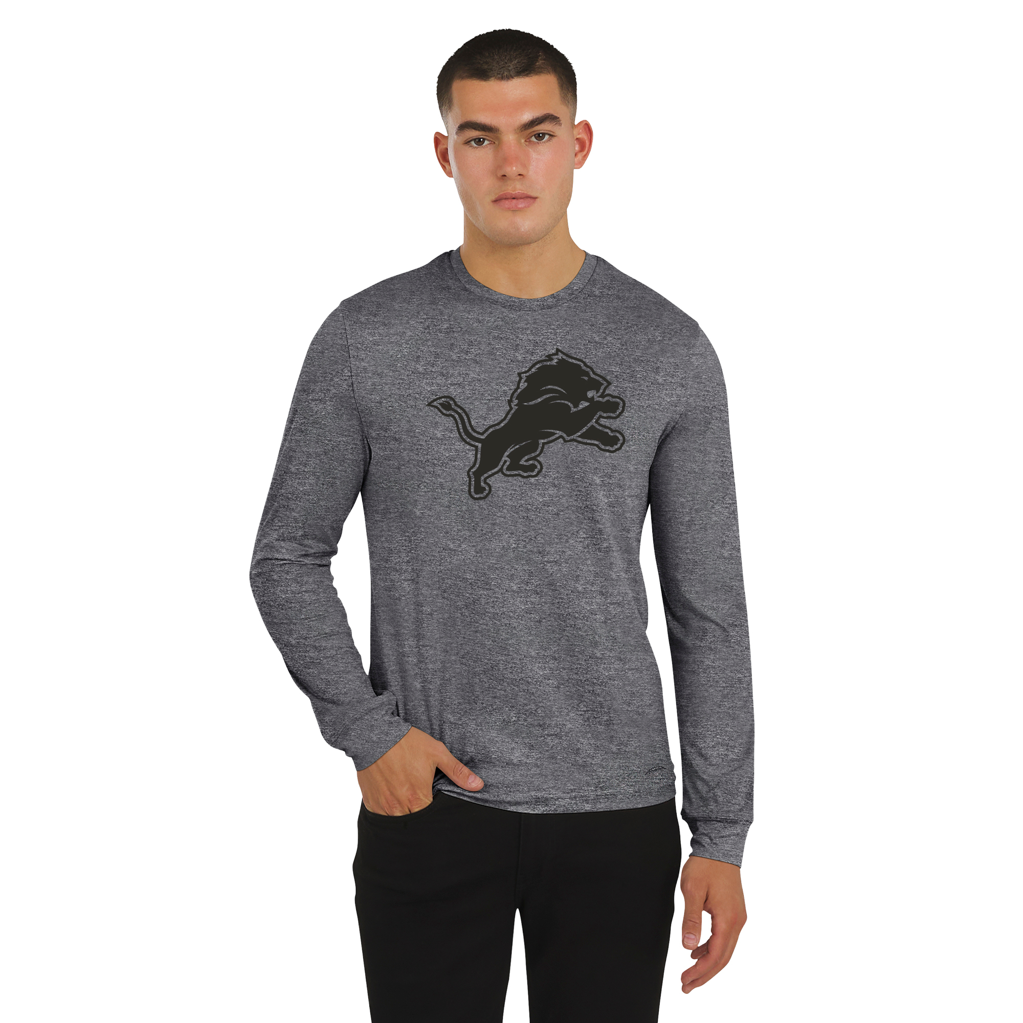 Men's J. Palmer  Charcoal Detroit Lions Four Down Long Sleeve T-Shirt