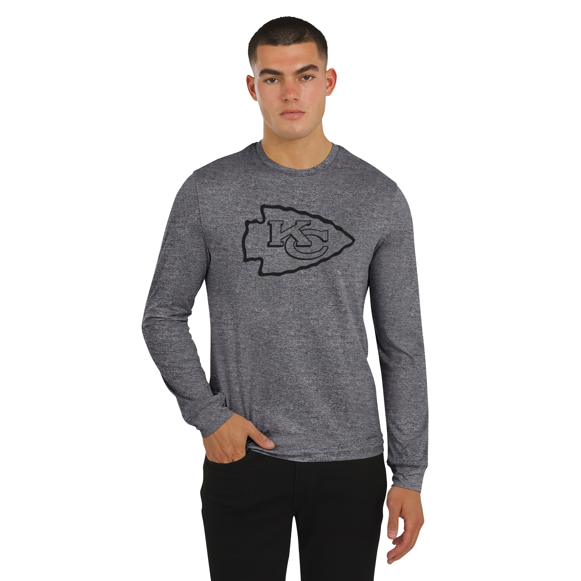 Men's J. Palmer  Charcoal Kansas City Chiefs Four Down Long Sleeve T-Shirt