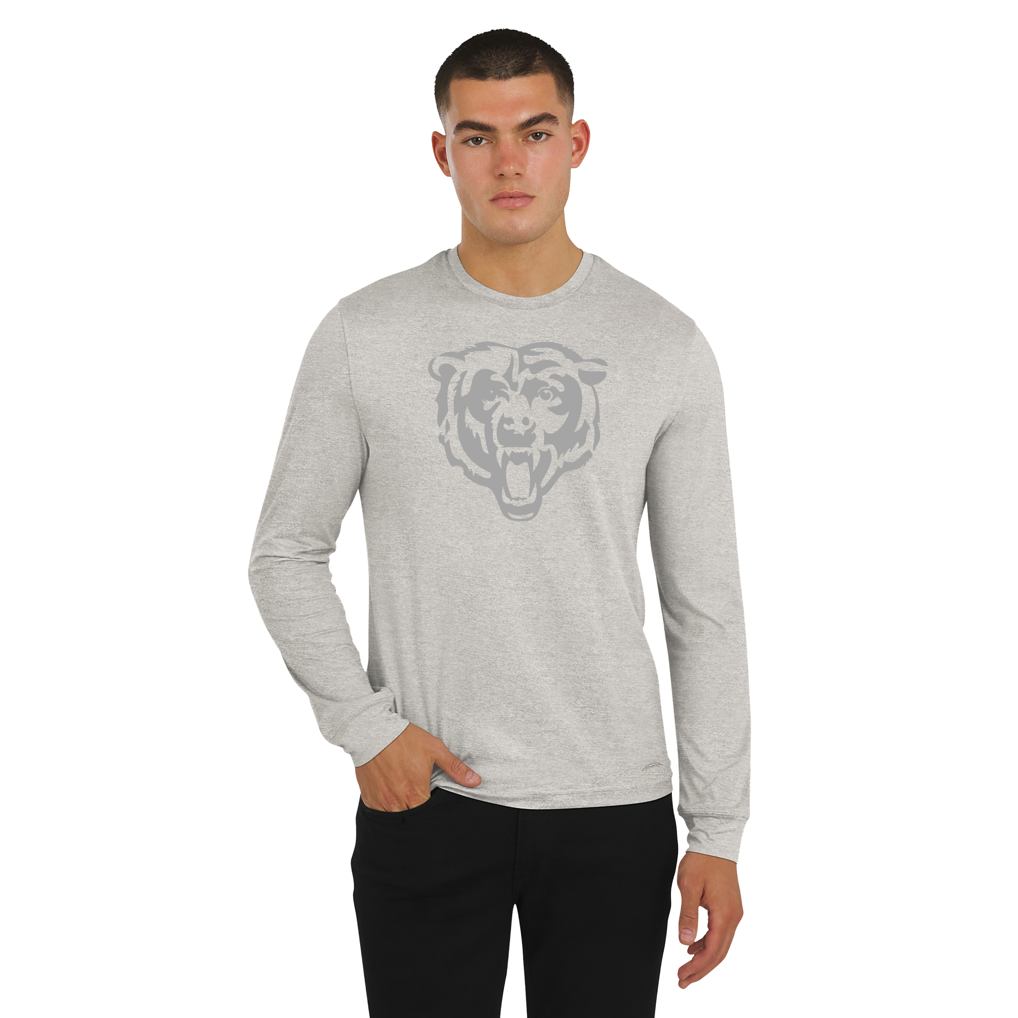 J. Palmer Men's Stone Chicago Bears Four Down Long-Sleeve T-Shirt - Stone