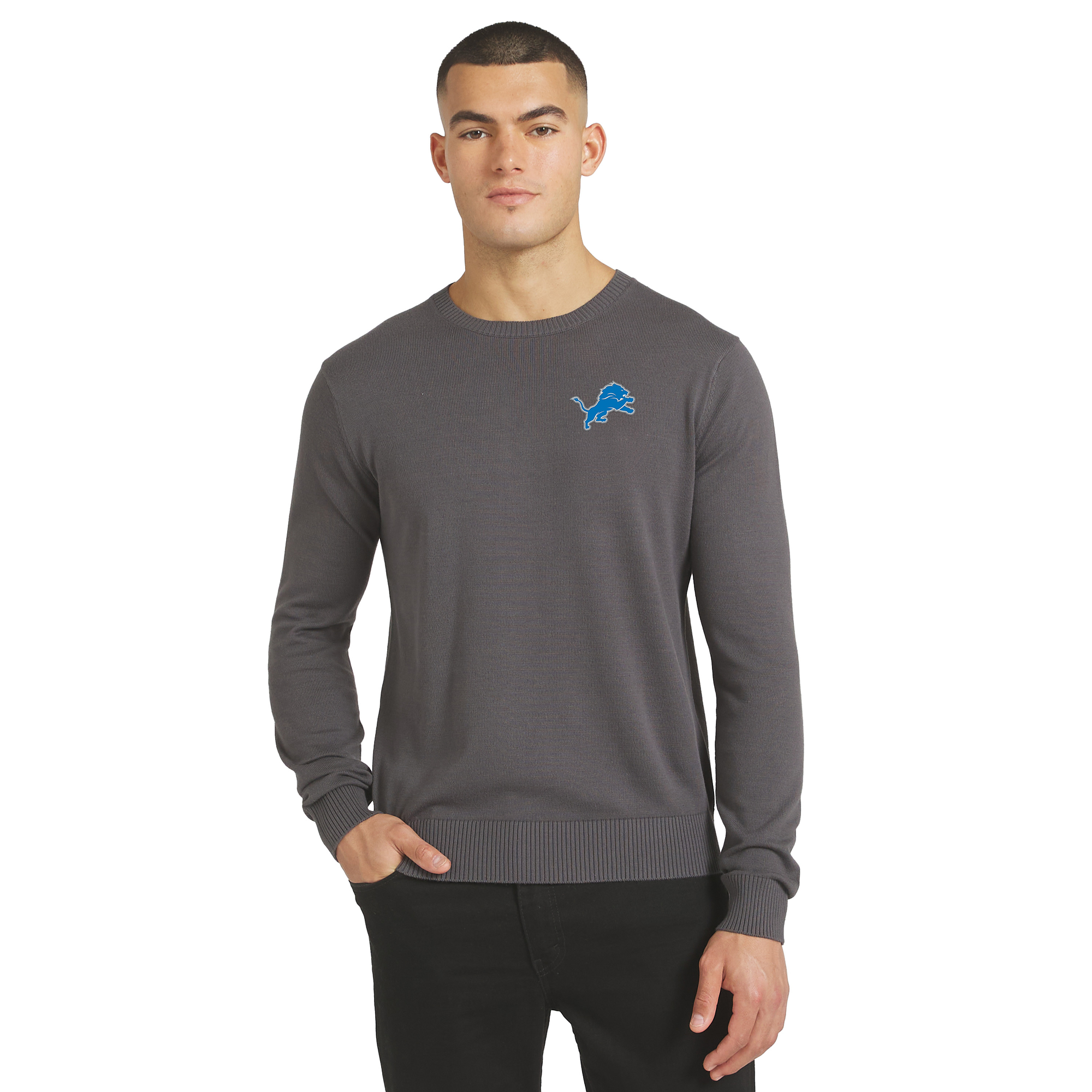 Men's J. Palmer  Charcoal Detroit Lions Sweater