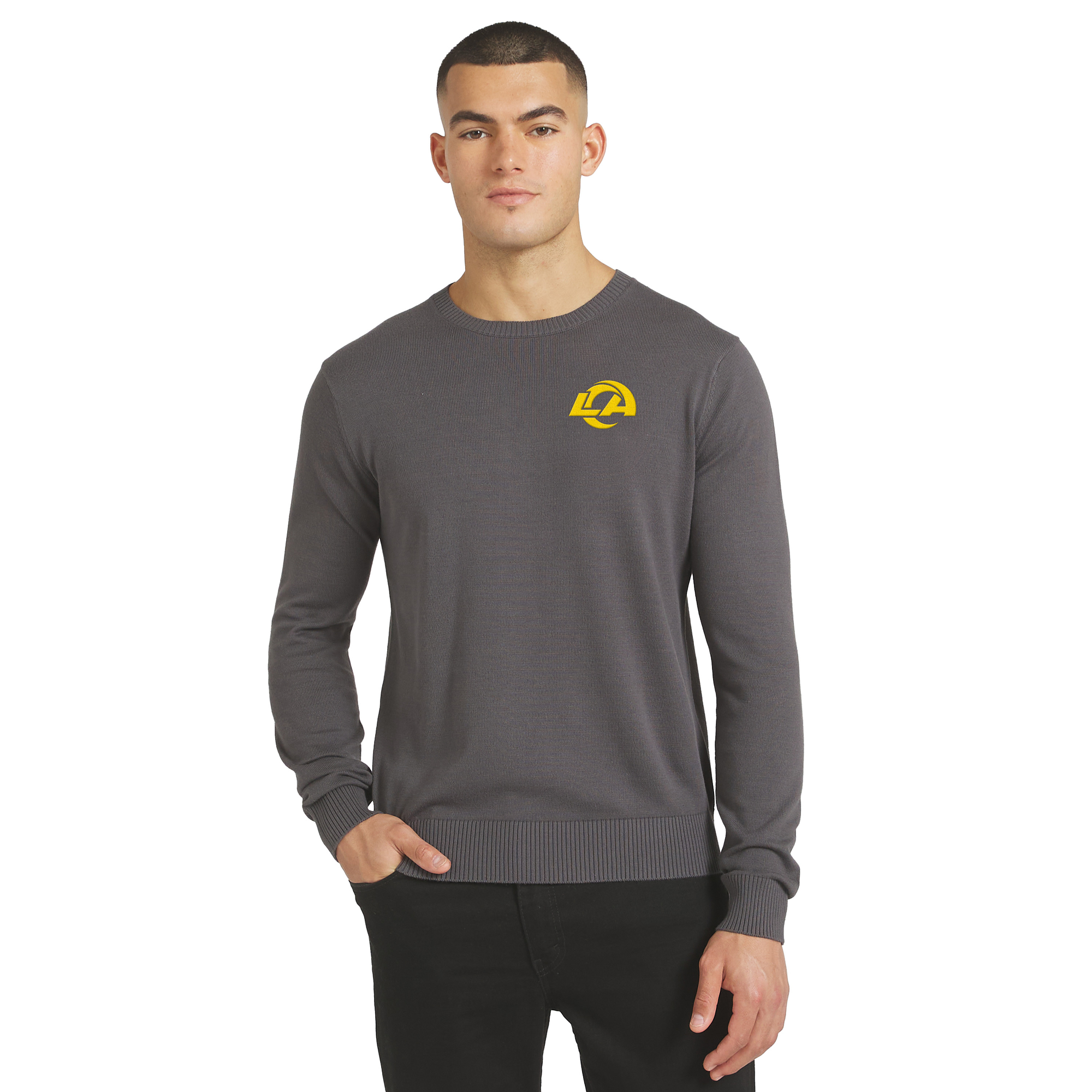 Men's J. Palmer  Charcoal Los Angeles Rams Sweater