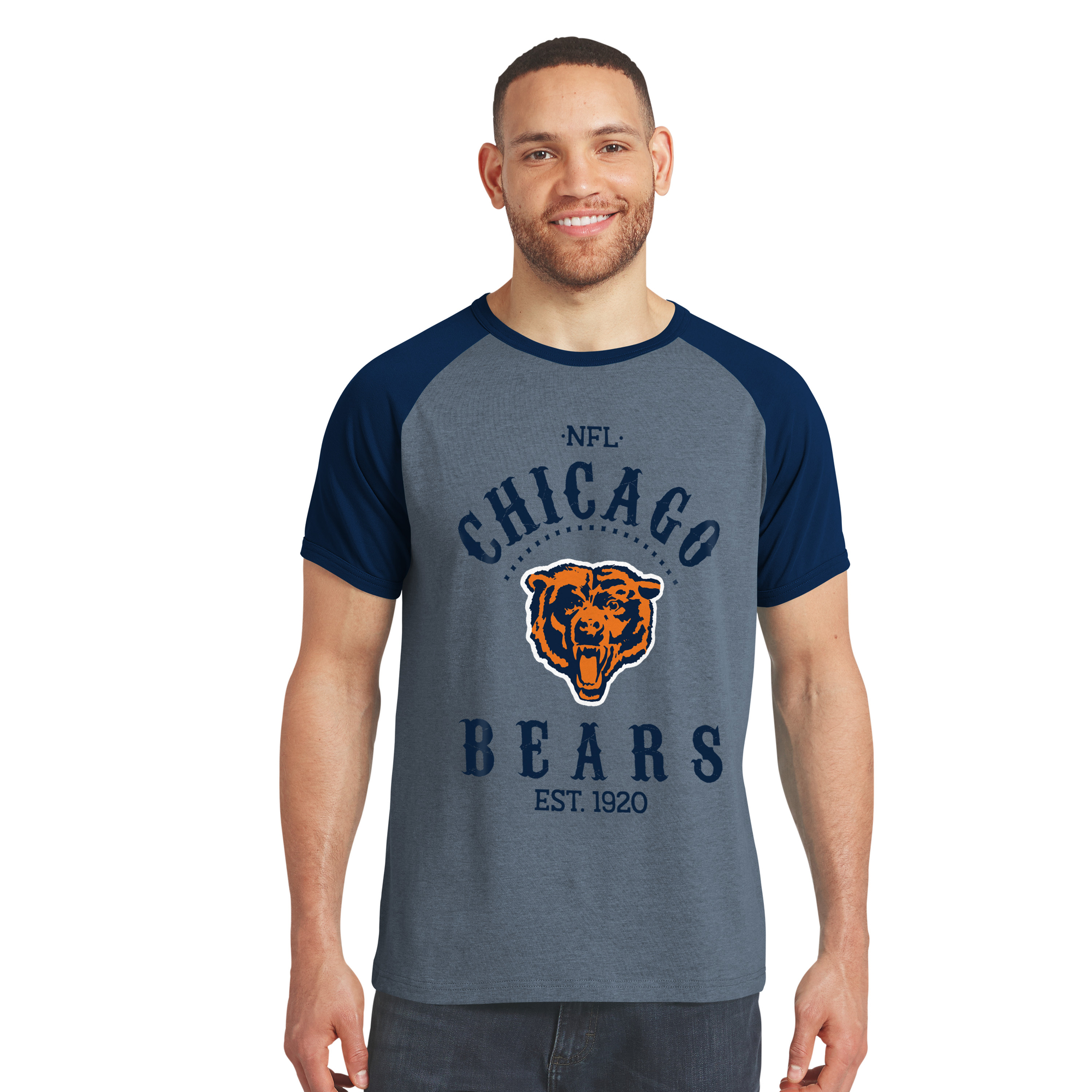 Darius Rucker Collection By Fanatics Men's Navy Chicago Bears Raglan T-Shirt - Navy