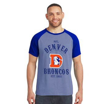 Men's Darius Rucker Collection by Fanatics Royal Denver Broncos Raglan T-Shirt