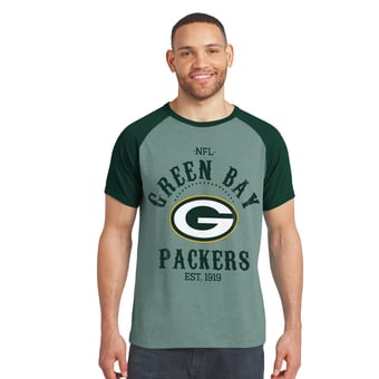 Men's Darius Rucker Collection by Fanatics Green Green Bay Packers Raglan T-Shirt