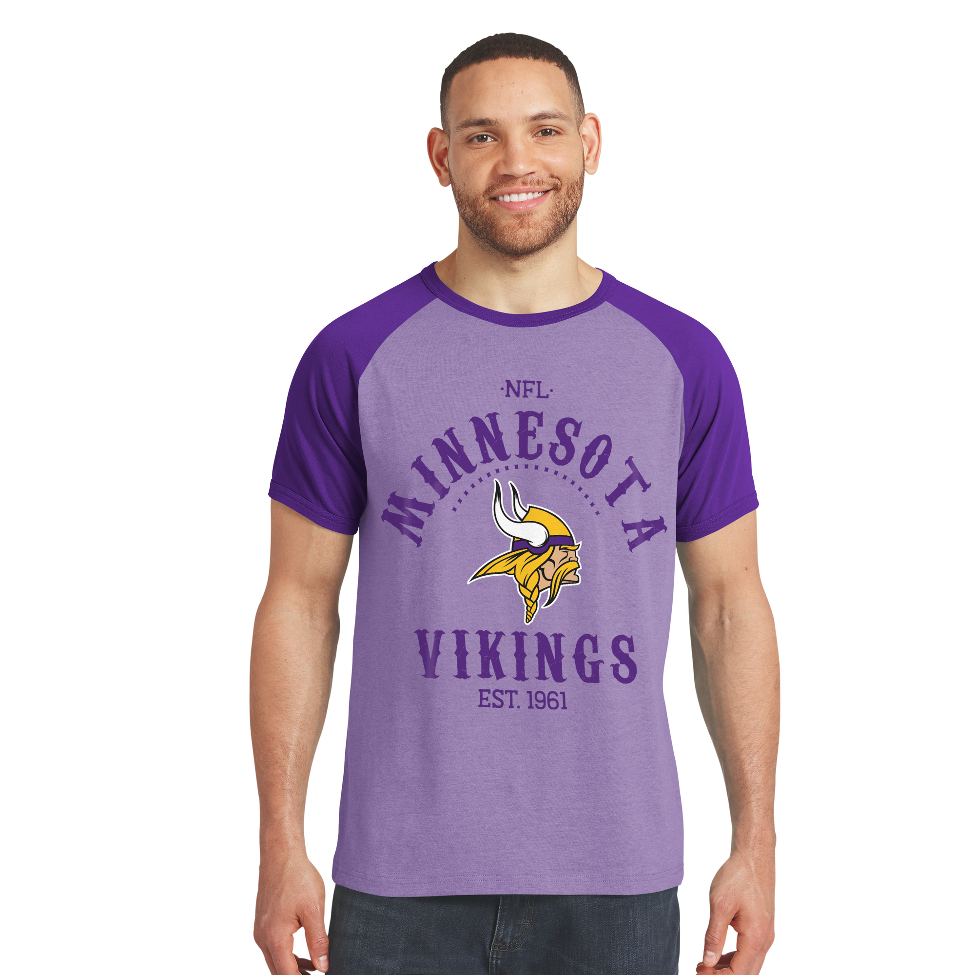Men's Darius Rucker Collection by Fanatics Purple Minnesota Vikings Raglan T-Shirt
