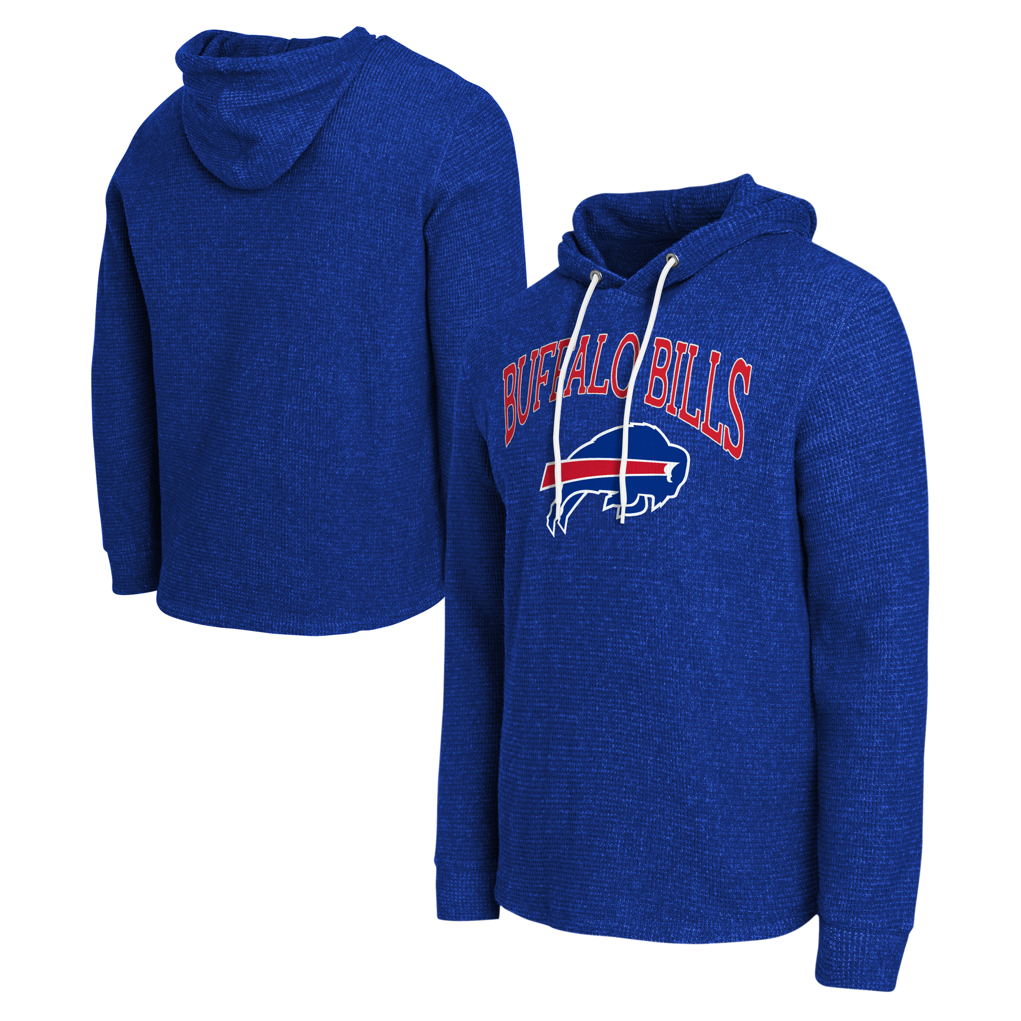 Darius Rucker Collection By Fanatics Men's Royal Buffalo Bills Waffle Knit Hooded Tri-Blend Long-Sleeve T-Shirt - Royal