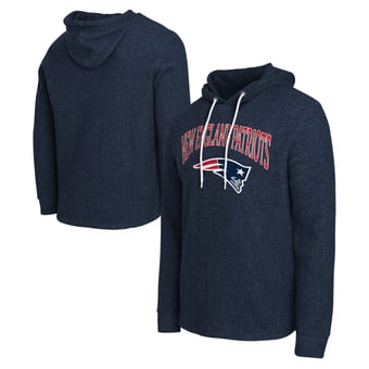 Men's Darius Rucker Collection by Fanatics Navy New England Patriots Waffle Knit Hooded Tri-Blend Long Sleeve T-Shirt