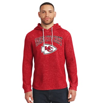 Men's Darius Rucker Collection by Fanatics Red Kansas City Chiefs Waffle Knit Hooded Tri-Blend Long Sleeve T-Shirt