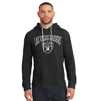 Men's Darius Rucker Collection by Fanatics Black Las Vegas Raiders Waffle Knit Hooded Tri-Blend Long Sleeve T-Shirt