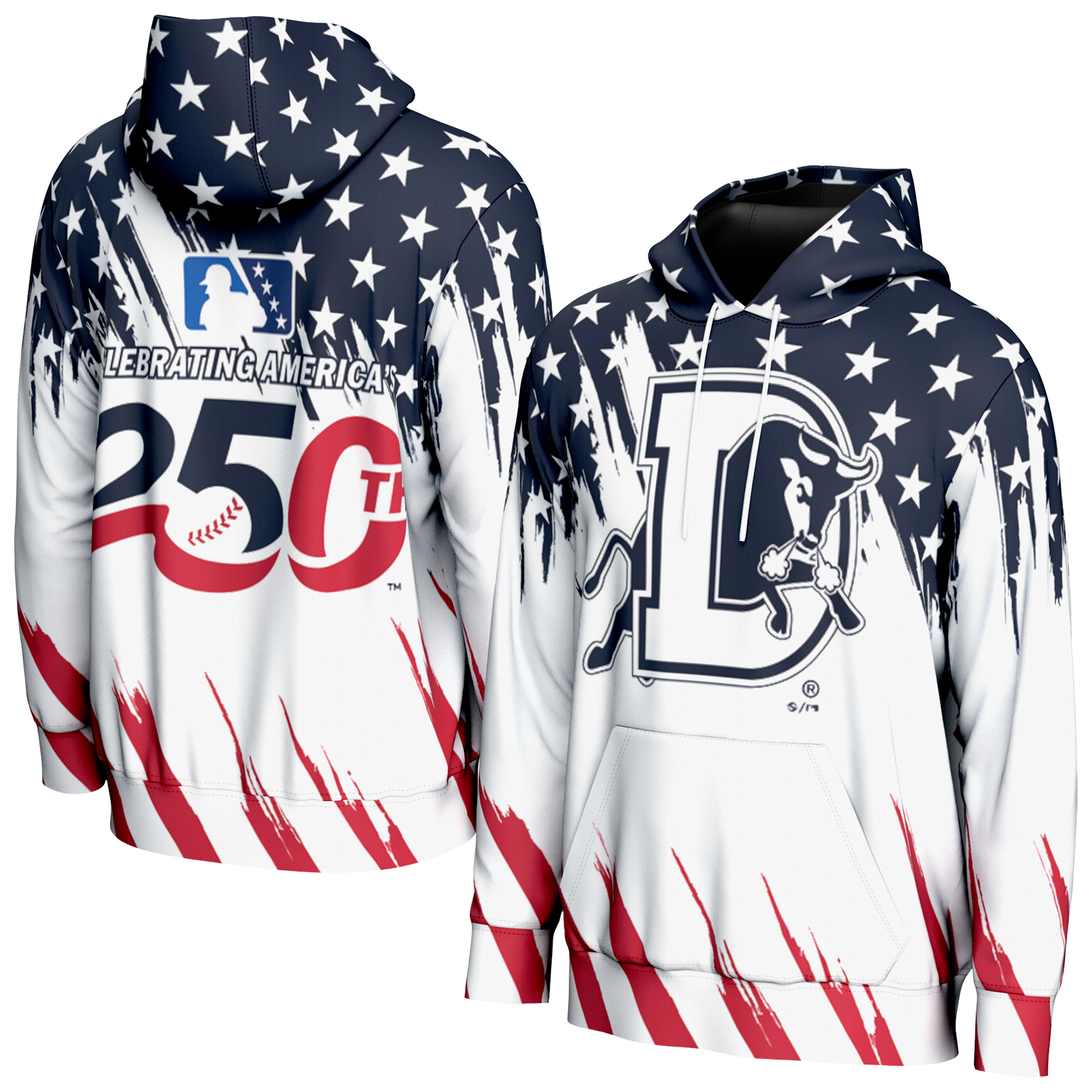 Youth ProSphere White Durham Bulls Lightweight 250 Americana Hoodie Youth ProSphere White Durham Bulls Lightweight 250 Americana Hoodie