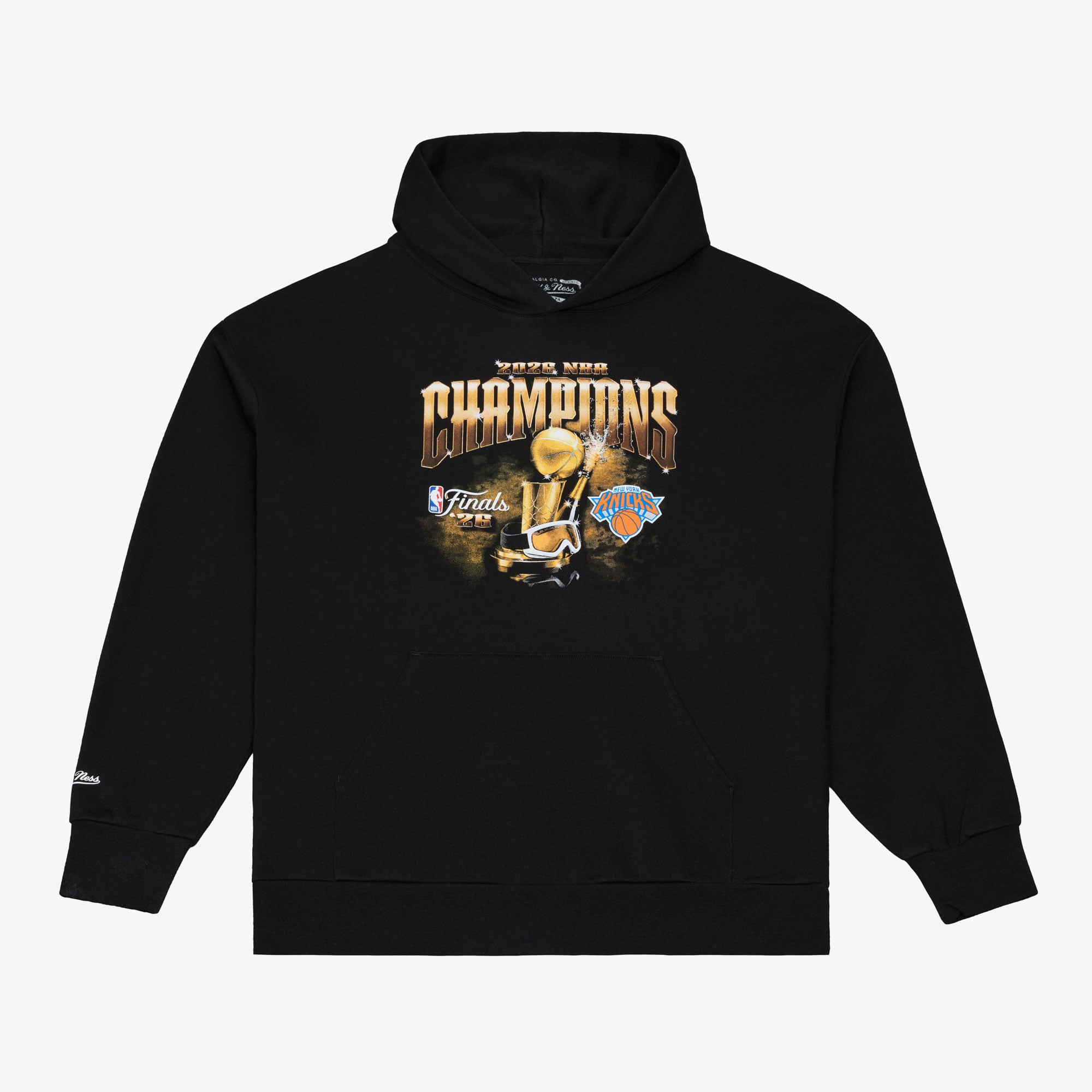 Men's Mitchell & Ness Black New York Knicks 2026 NBA Finals Champions Hoodie