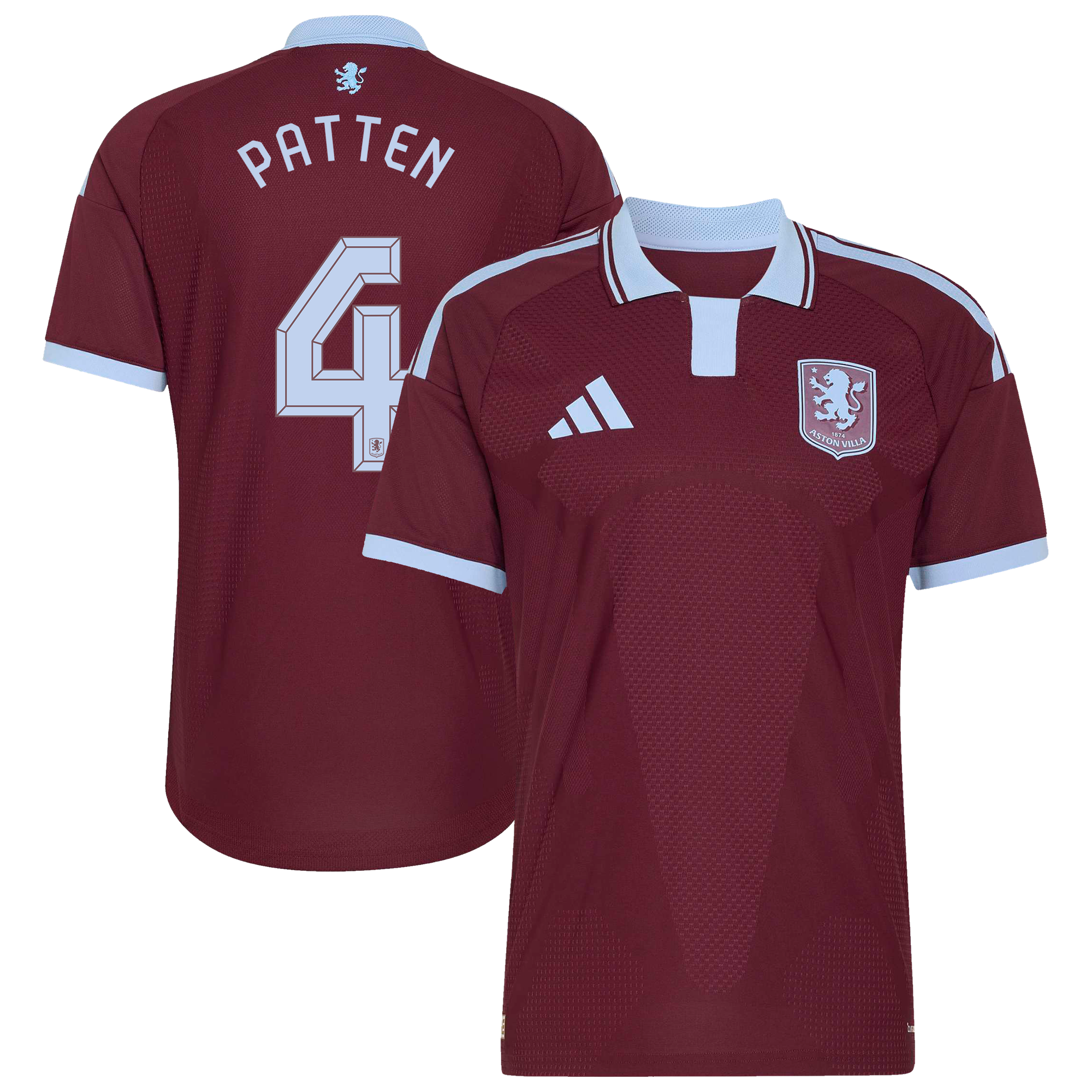 Camiseta adidas Autentica de la 1ª equipación del Aston Villa 2026-27 Dorsal de la Copa Patten 4