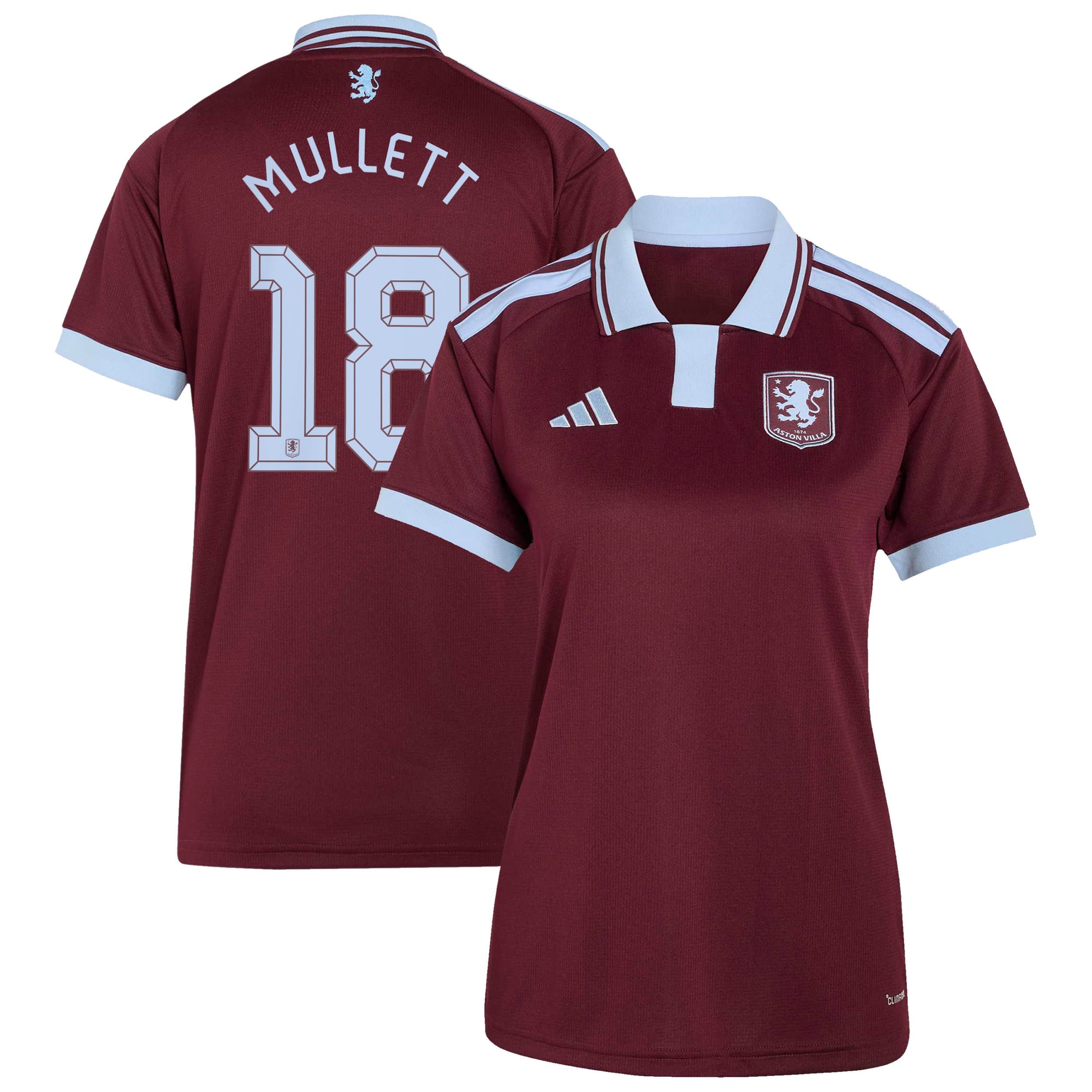 Camiseta adidas de la 1ª equipación del Aston Villa 2026-27 - Mujer Dorsal de la Copa Mullett 18