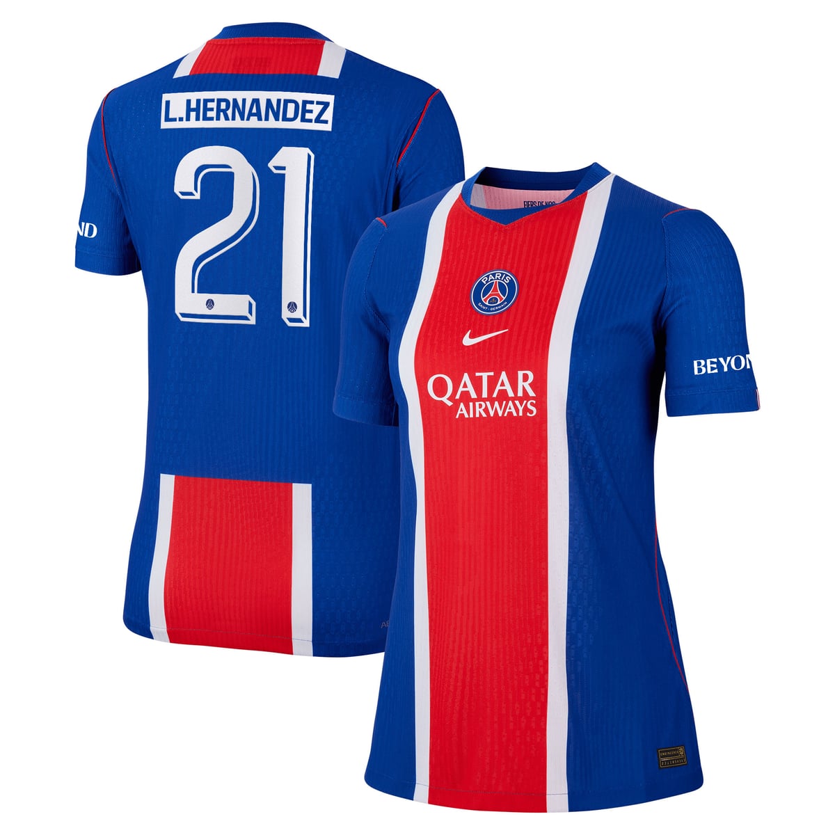 Maillot Domicile Match PSG Nike Aero-FIT 26/27 - Femme - Flocage Coupe L. Hernandez 21
