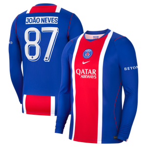 Maillot Domicile Stadium PSG Nike 26/27 - Manches longues - Flocage Coupe João Neves 87, vue 2