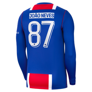 Maillot Domicile Stadium PSG Nike 26/27 - Manches longues - Flocage Coupe João Neves 87, vue 4