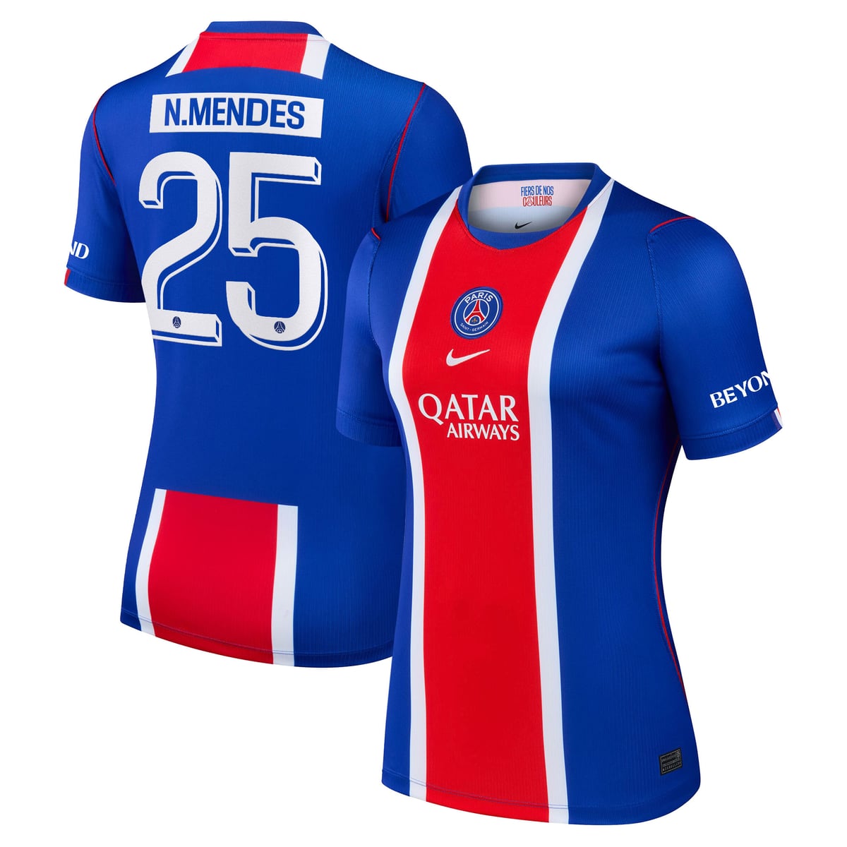 Maillot Domicile Stadium PSG Nike 26/27 - Femme - Flocage Coupe N. Mendes 25