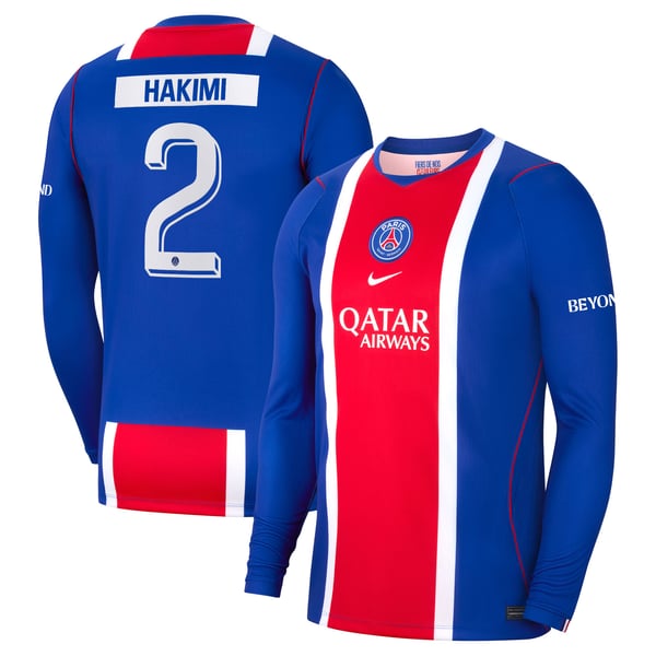 Maillot Domicile Stadium PSG Nike 26/27 - Manches longues - Flocage Coupe Hakimi 2