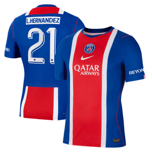 Maillot Domicile Match PSG Nike Aero-FIT 26/27 - Flocage Coupe L. Hernandez 21, vue 2