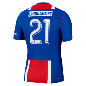 Maillot Domicile Match PSG Nike Aero-FIT 26/27 - Flocage Coupe L. Hernandez 21, vue 4