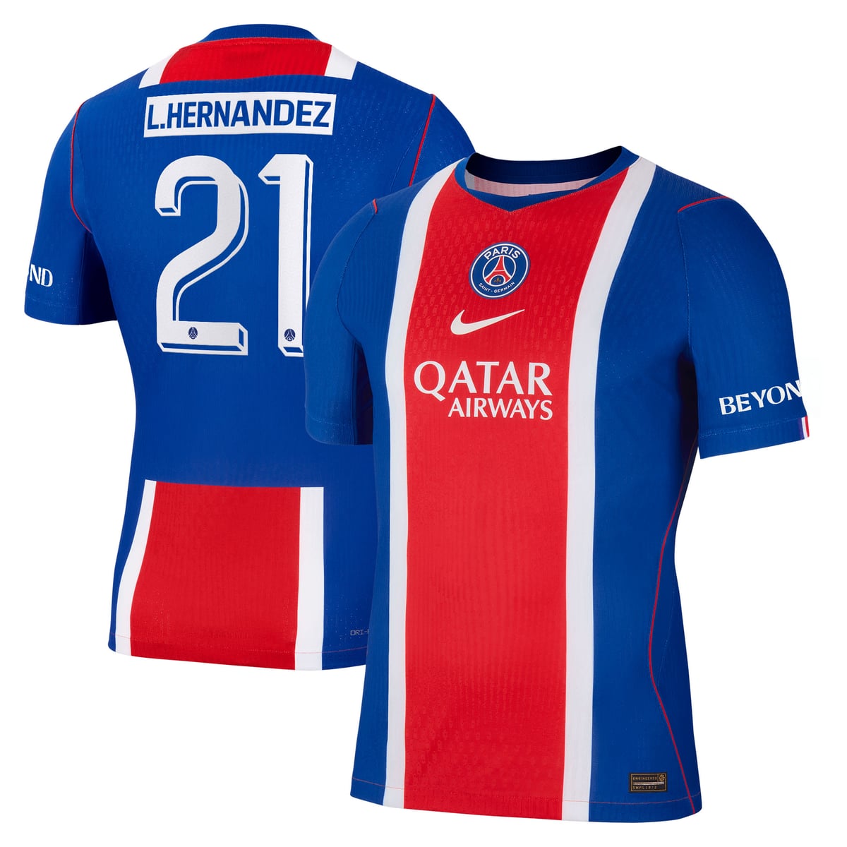 Maillot Domicile Match PSG Nike Aero-FIT 26/27 - Flocage Coupe L. Hernandez 21