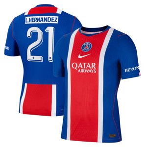 Maillot Domicile Match PSG Nike Aero-FIT 26/27 - Flocage Coupe L. Hernandez 21, vue 1