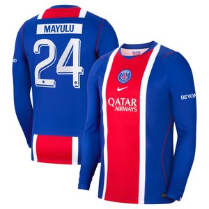 Maillot Domicile Stadium PSG Nike 26/27 - Manches longues - Flocage Coupe Mayulu 24, vue 1