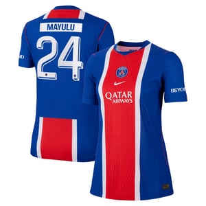 Maillot Domicile Match PSG Nike Aero-FIT 26/27 - Femme - Flocage Coupe Mayulu 24, vue 2