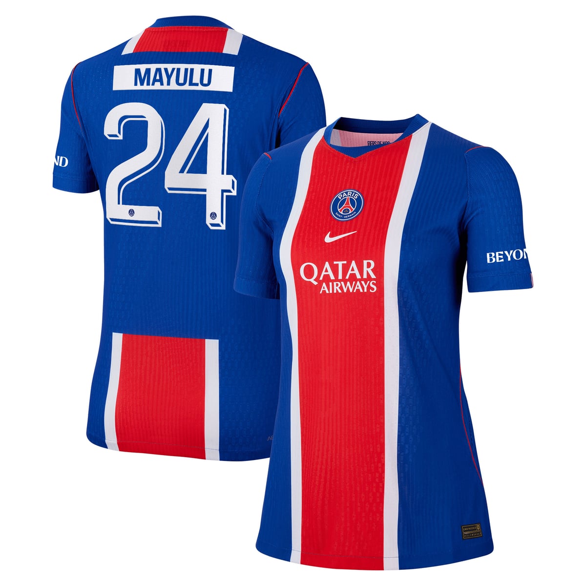 Maillot Domicile Match PSG Nike Aero-FIT 26/27 - Femme - Flocage Coupe Mayulu 24