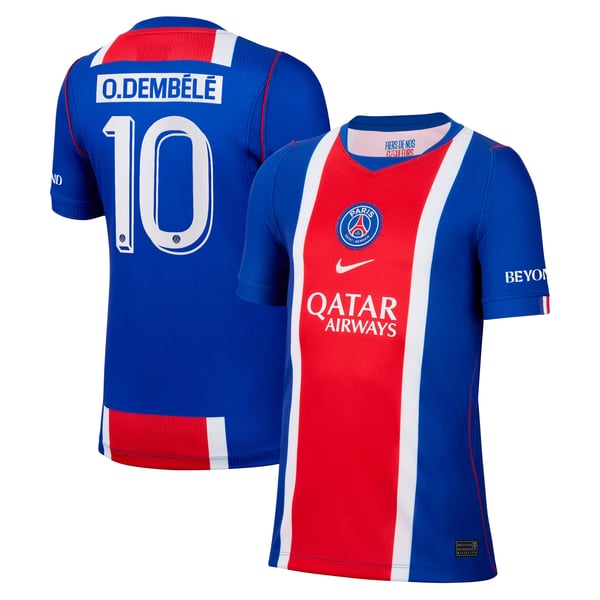 Maillot Domicile Stadium PSG Nike 26/27 - Enfant - Flocage Coupe O. Dembélé 10