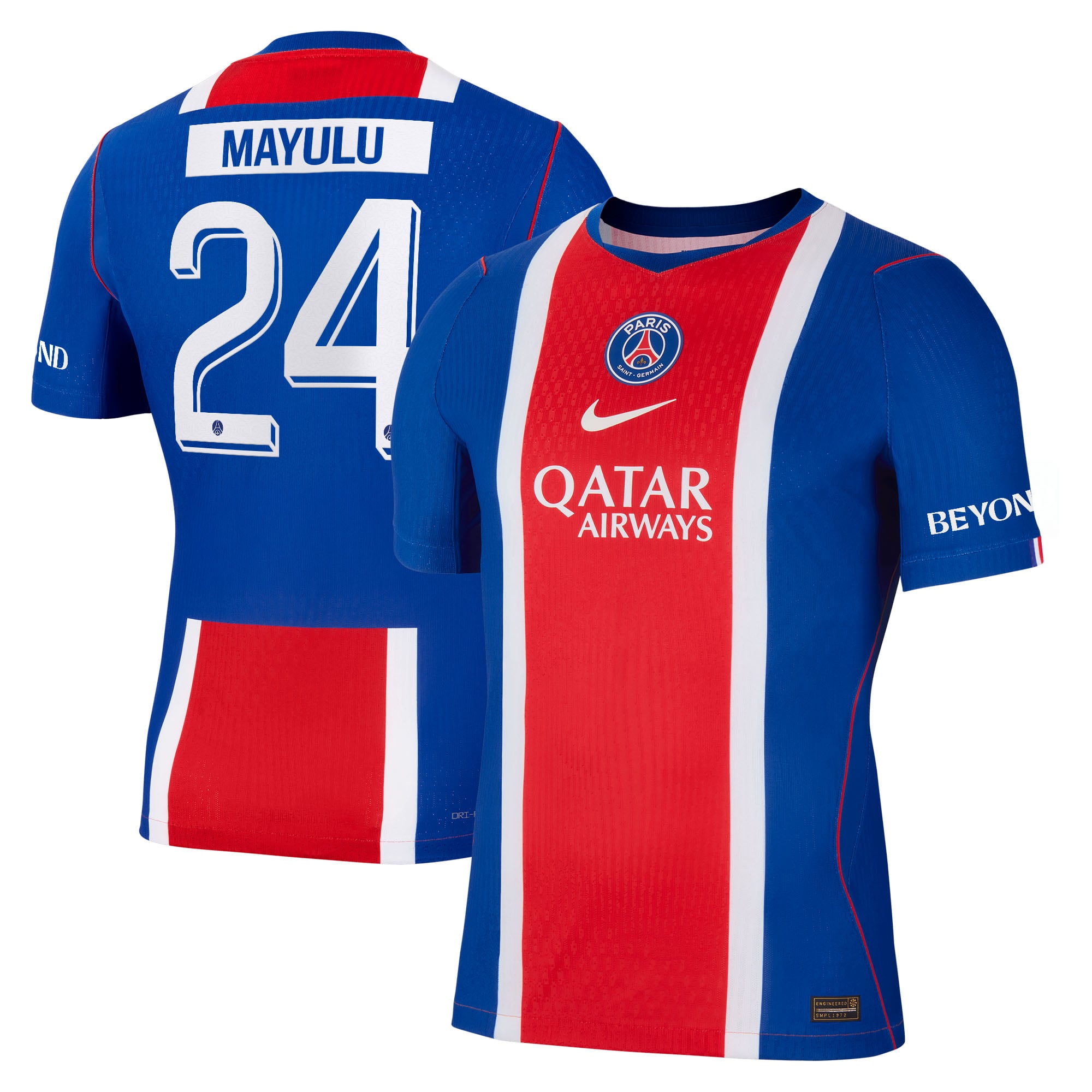 Maillot Domicile Match PSG Nike Aero-FIT 26/27 - Flocage Coupe Mayulu 24
