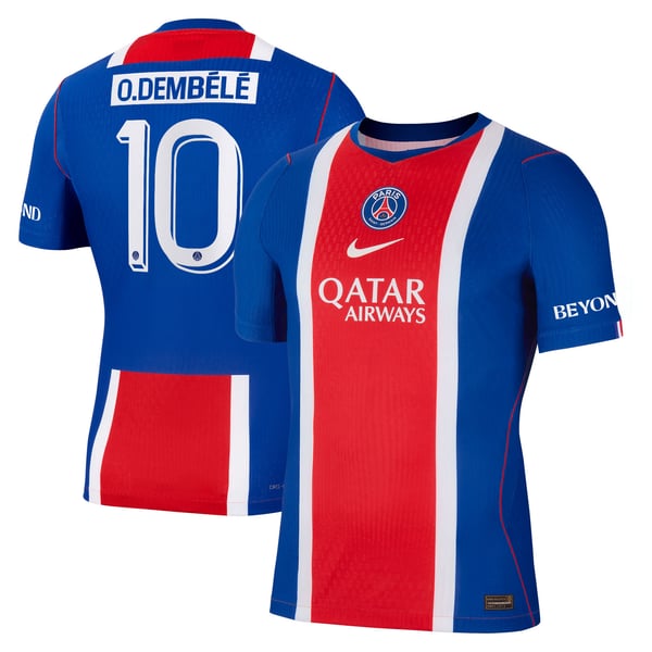Maillot Domicile Match PSG Nike Aero-FIT 26/27 - Flocage Coupe O. Dembélé 10