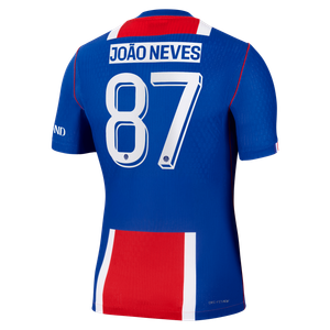 Maillot Domicile Match PSG Nike Aero-FIT 26/27 - Flocage Coupe João Neves 87, vue 4