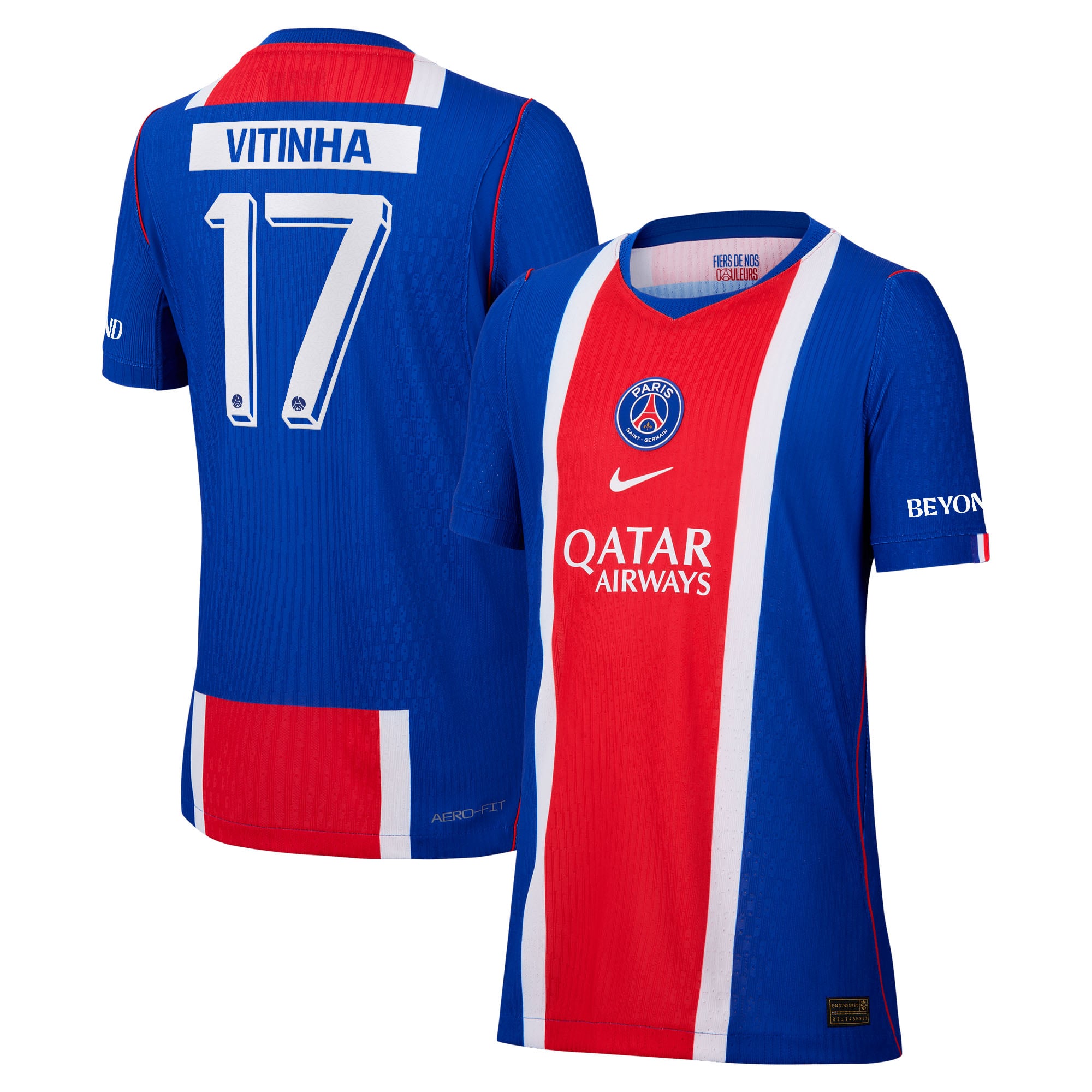 Maillot Domicile Match PSG Nike Aero-FIT 26/27 - Enfant - Flocage Coupe Vitinha 17