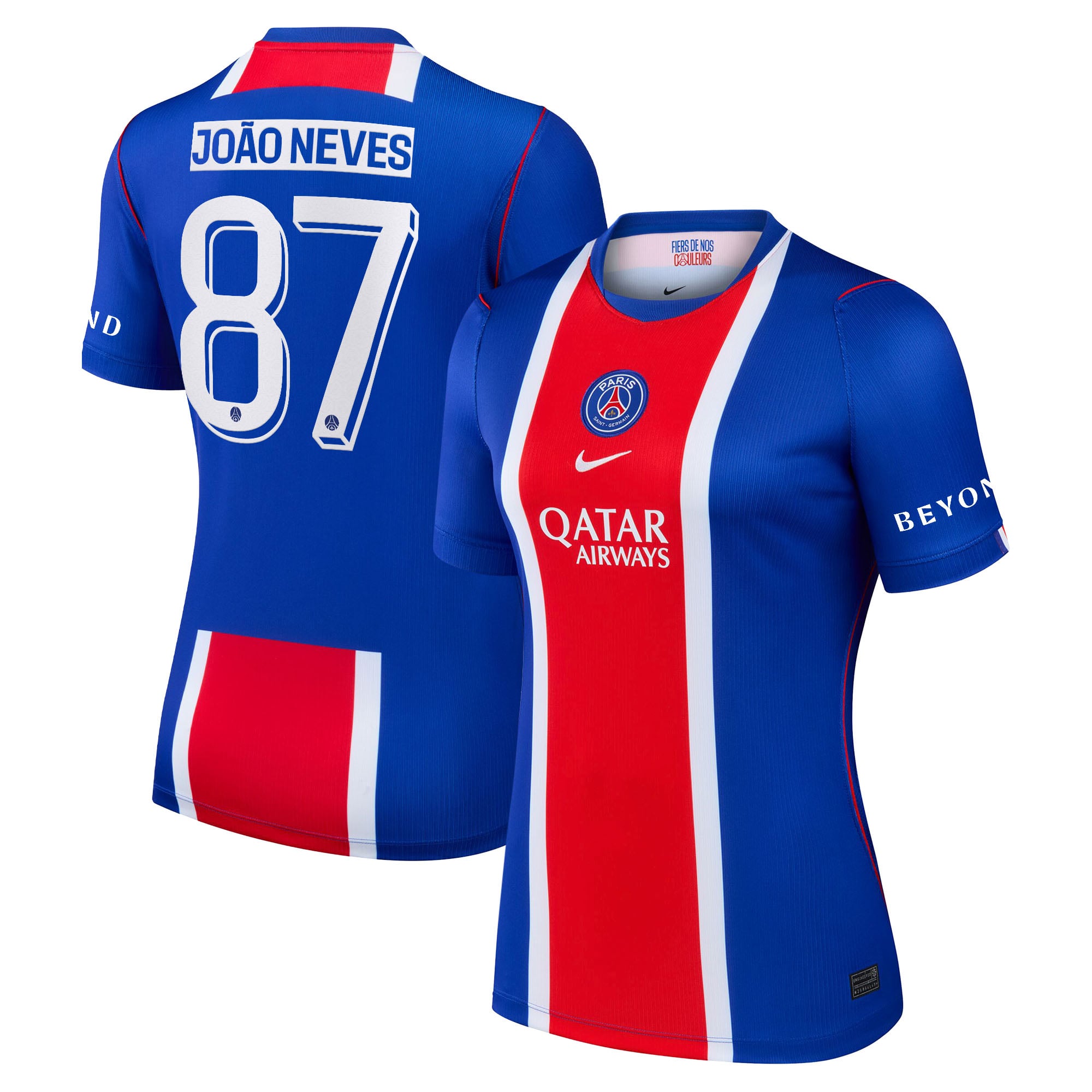Maillot Domicile Stadium PSG Nike 26/27 - Femme - Flocage Coupe João Neves 87