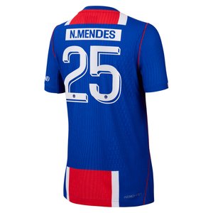 Maillot Domicile Match PSG Nike Aero-FIT 26/27 - Enfant - Flocage Coupe N. Mendes 25, vue 4