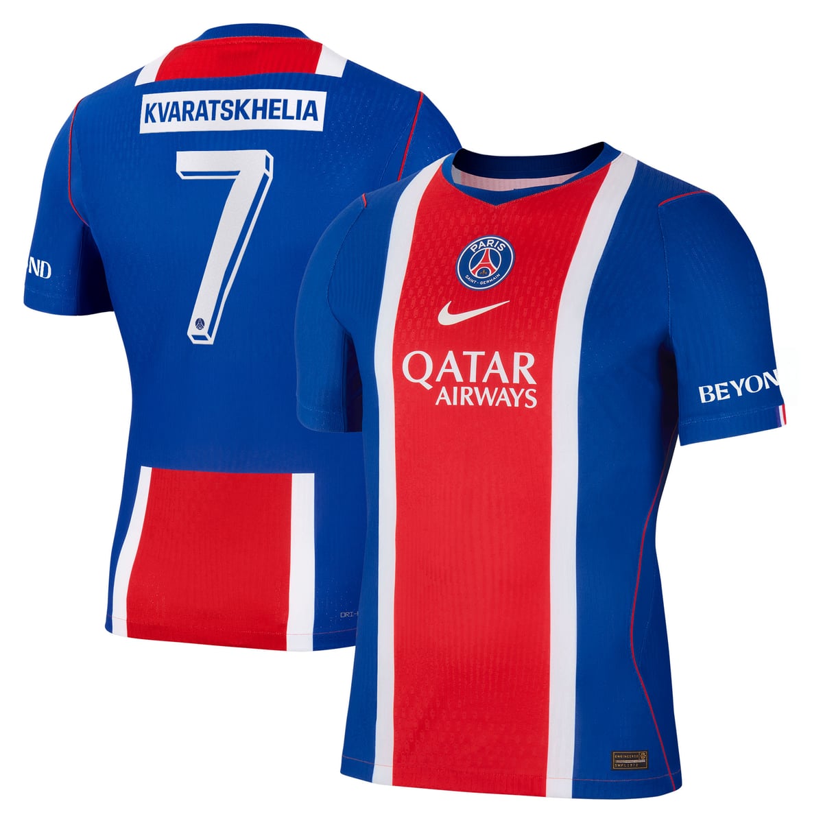 Maillot Domicile Match PSG Nike Aero-FIT 26/27 - Flocage Coupe Kvaratskhelia 7