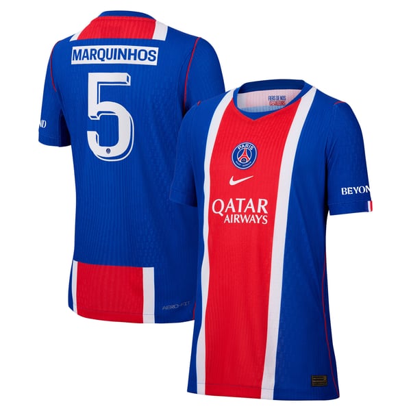 Maillot Domicile Match PSG Nike Aero-FIT 26/27 - Enfant - Flocage Coupe Marquinhos 5
