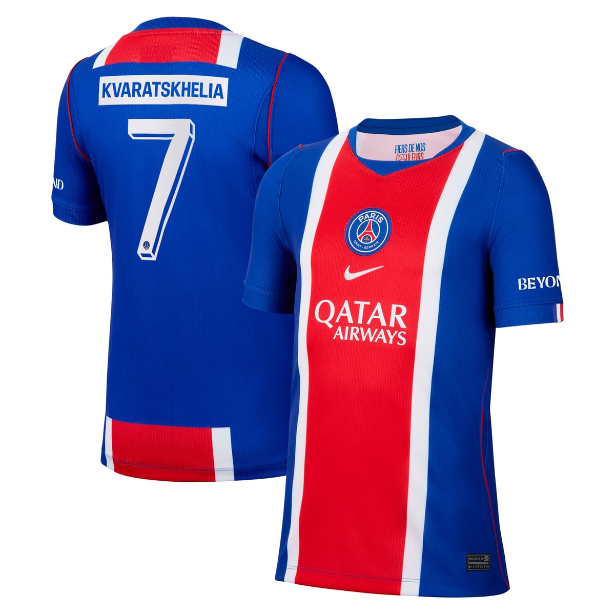Maillot Domicile Stadium PSG Nike 26/27 - Enfant - Flocage Coupe Kvaratskhelia 7