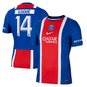 Maillot Domicile Match PSG Nike Aero-FIT 26/27 - Flocage Coupe D. Doué 14, vue 2