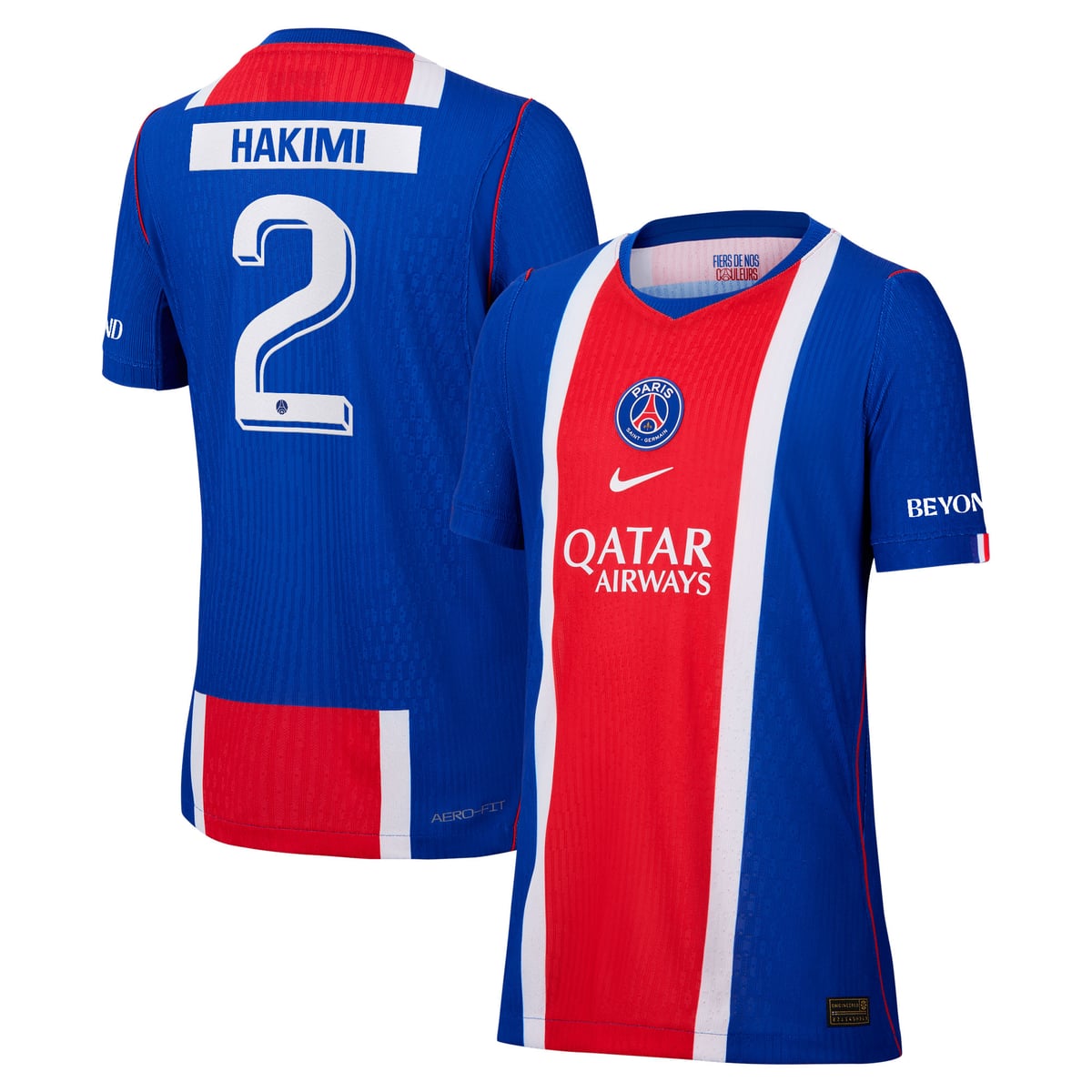Maillot Domicile Match PSG Nike Aero-FIT 26/27 - Enfant - Flocage Coupe Hakimi 2