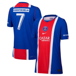 Maillot Domicile Match PSG Nike Aero-FIT 26/27 - Enfant - Flocage Coupe Kvaratskhelia 7, vue 2