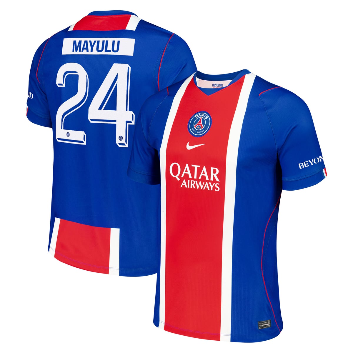 Maillot Domicile Stadium PSG Nike 26/27 - Flocage Coupe Mayulu 24