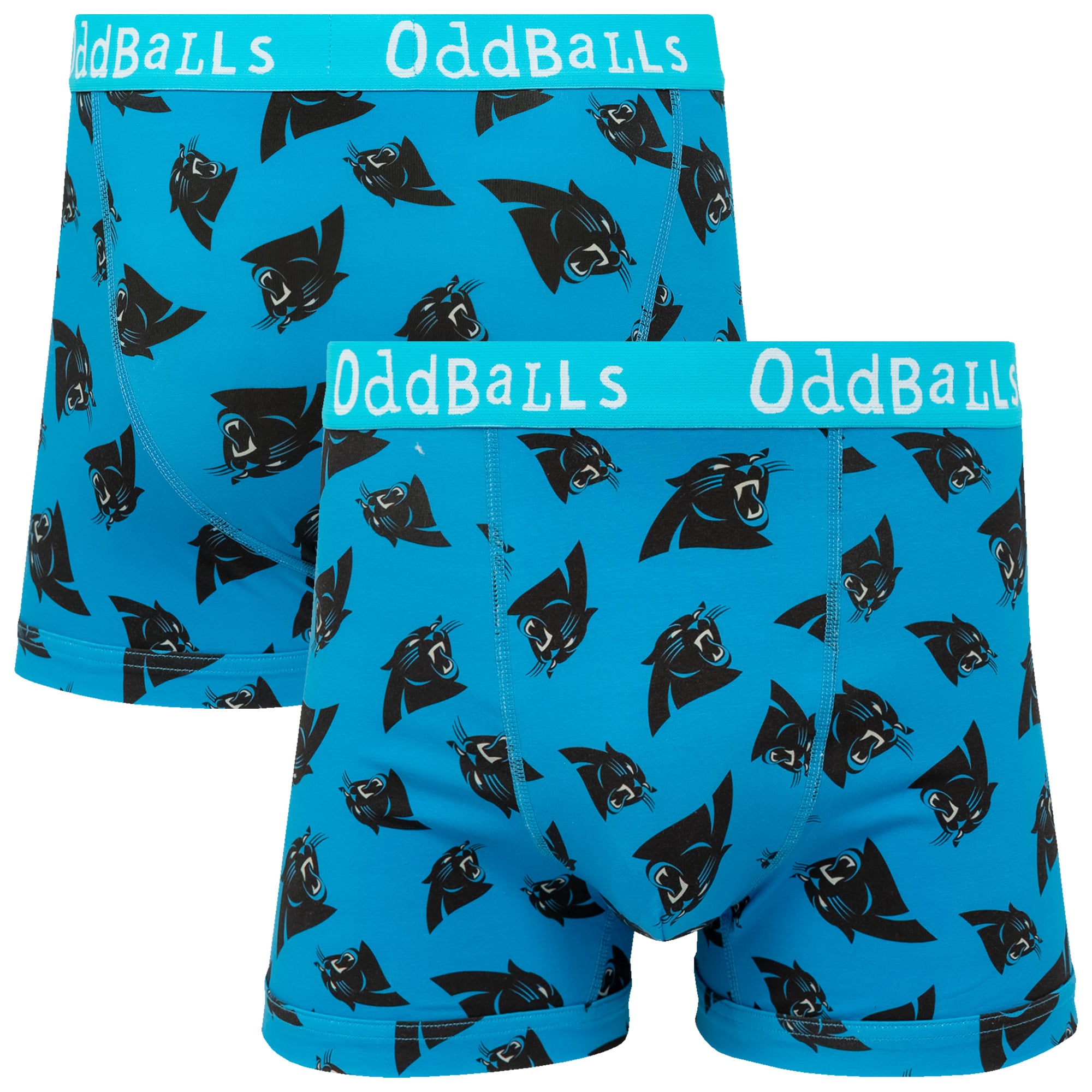 Oddballs Men's Multi Carolina Panthers Cotton Boxer Shorts 2XL - Image 2