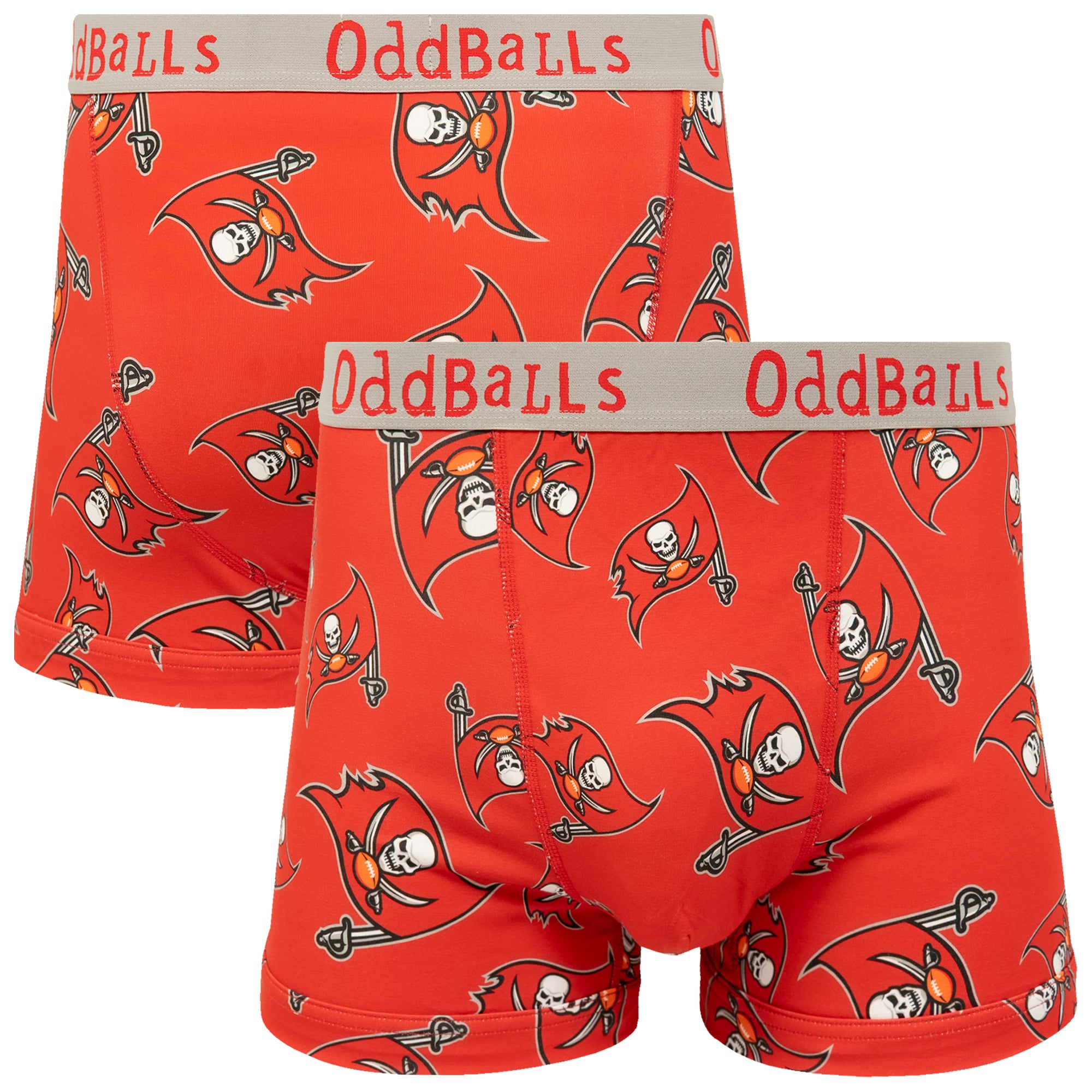 Oddballs Men's Multi Tampa Bay Buccaneers Cotton Boxer Shorts Medium - Image 2