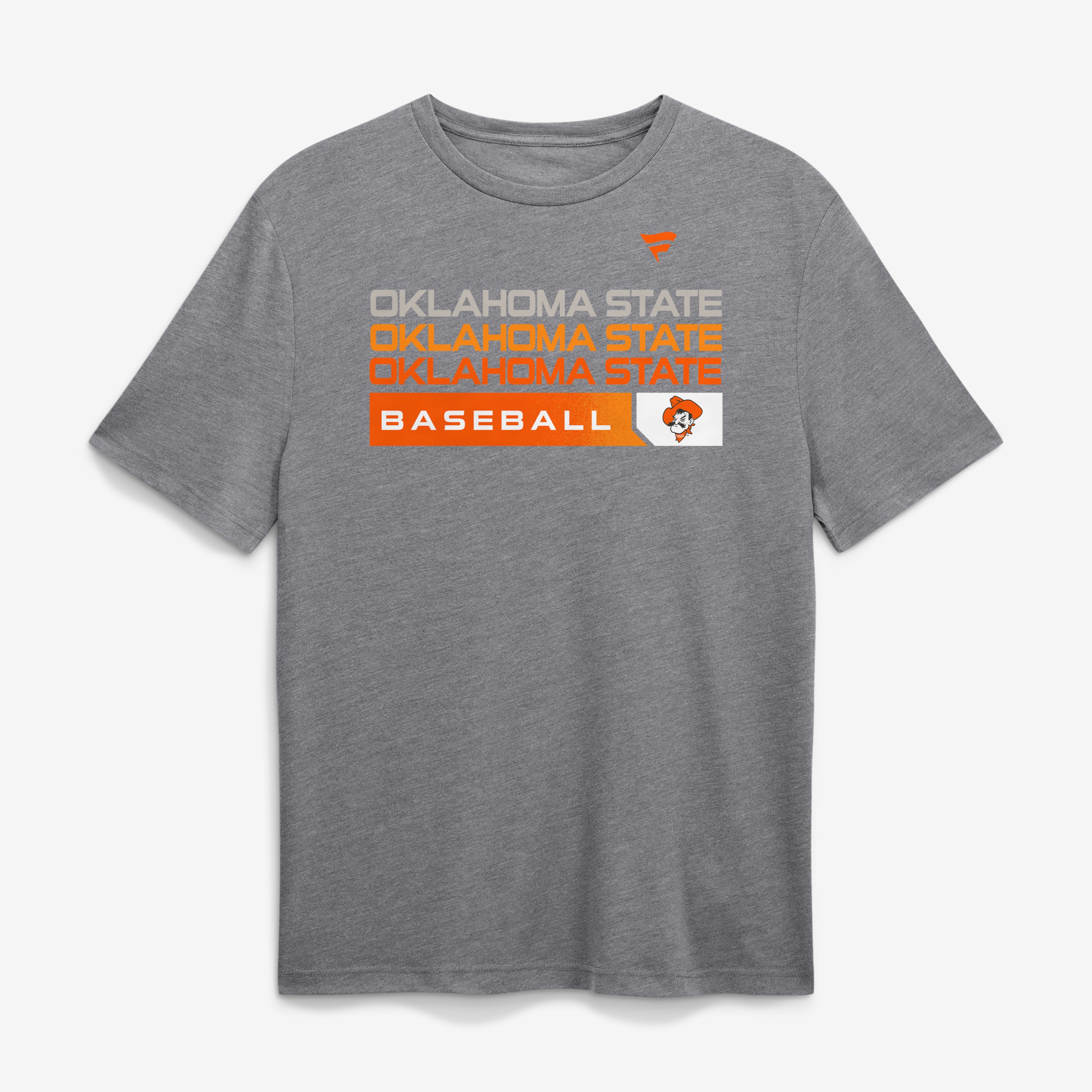 Men's  Heather Gray Oklahoma State Cowboys College Baseball Hype Tri-Blend T-Shirt