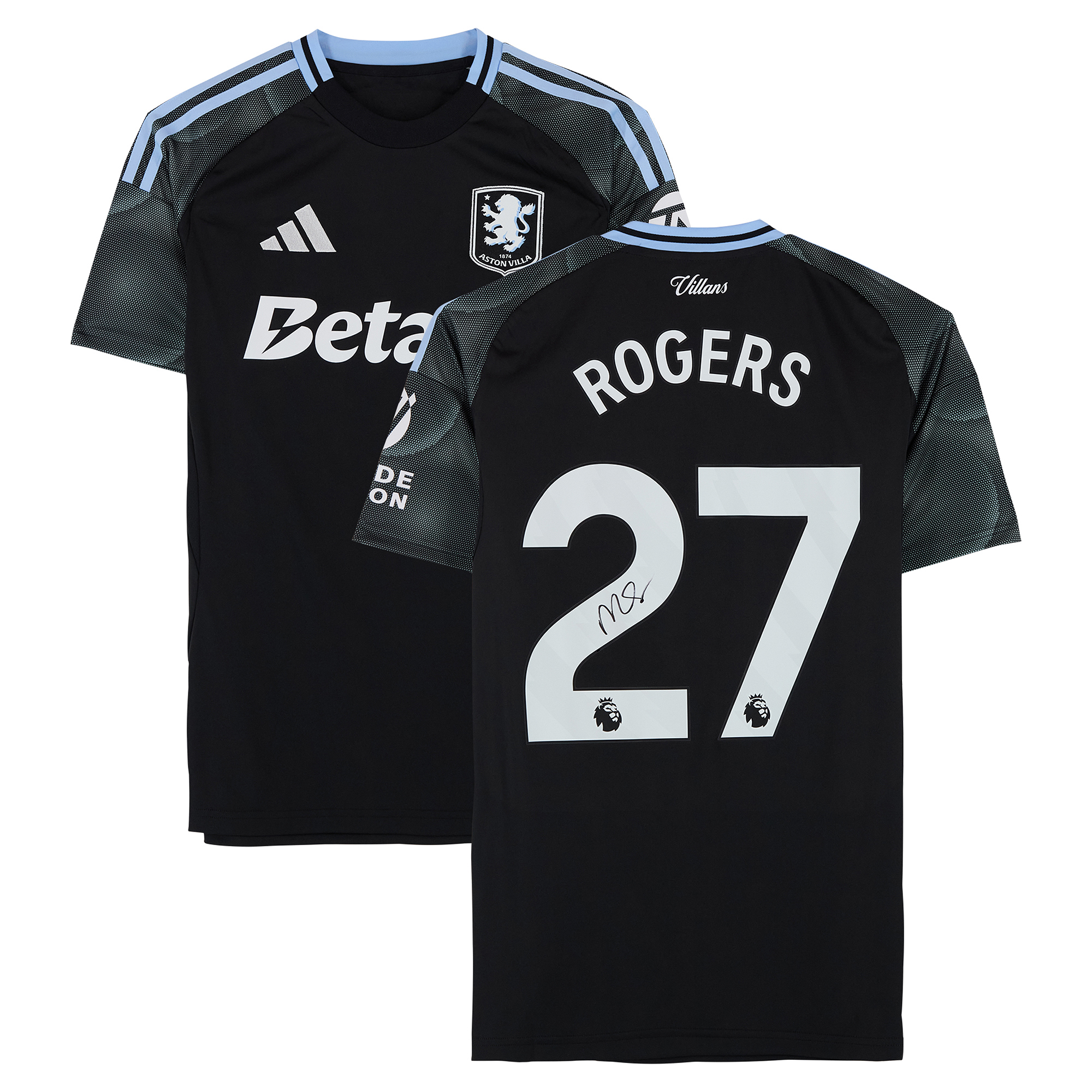 Morgan Rogers Aston Villa Autographed 2025-26 Away Jersey