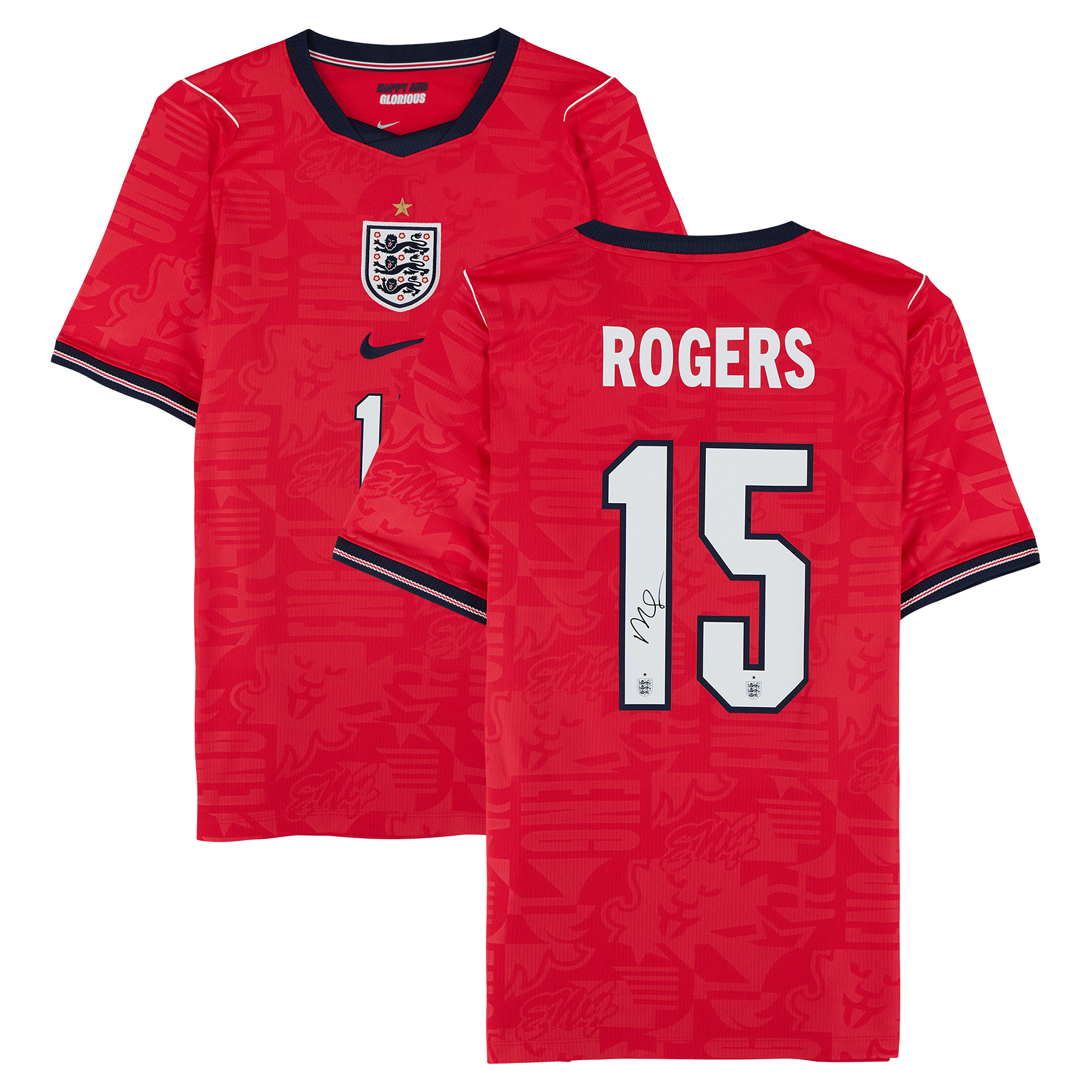 Morgan Rogers England National Team Autographed 2025-26 Away Jersey