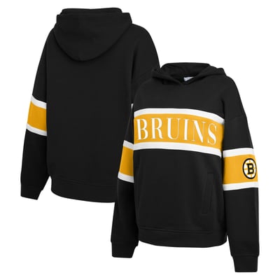 Women's WEAR by Erin Andrews  Black Boston Bruins Colorblock Stripe Hoodie